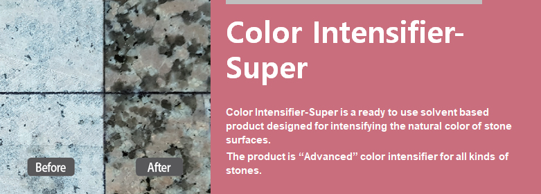 ConfiAd® Color Intensifier-Super is a ready to use solvent based product designed for intensifying the natural color of stone surfaces.
The product is advanced color intensifier for all kinds of stones.